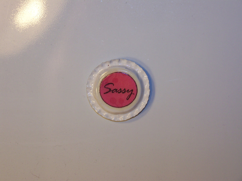 Recycled Bottlecap "Sassy" Magnet