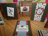Set of 12 Handmade "Cozy & Warm" Christmas Cards