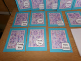 Blue Sentiment Cards - Set of 12