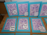 Blue Sentiment Cards - Set of 12