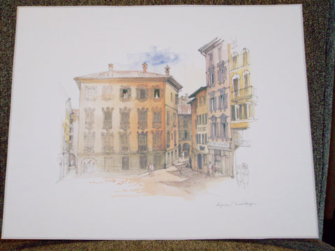 European City Square Drawing
