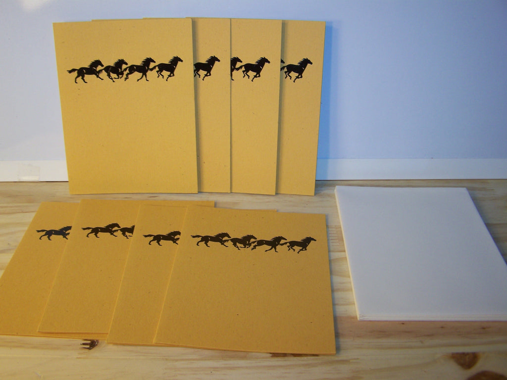 Running Horses Notecards - set of 8