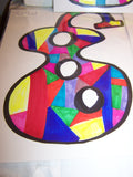 Gina Marie Original Colorful Guitar Paintings - Series of 5