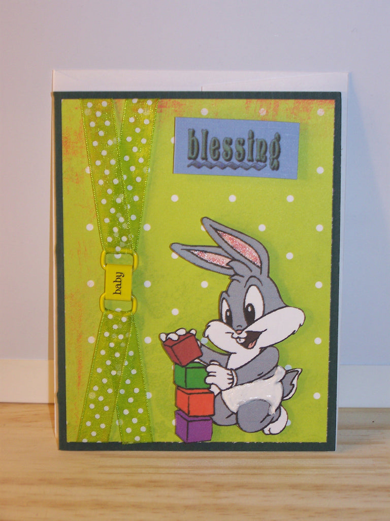 Blessing Baby Rabbit Card
