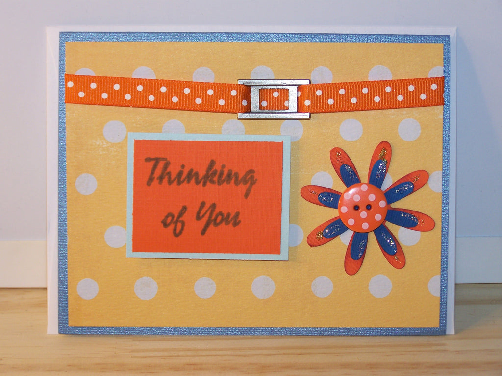 Thinking of You Card - belted ribbon