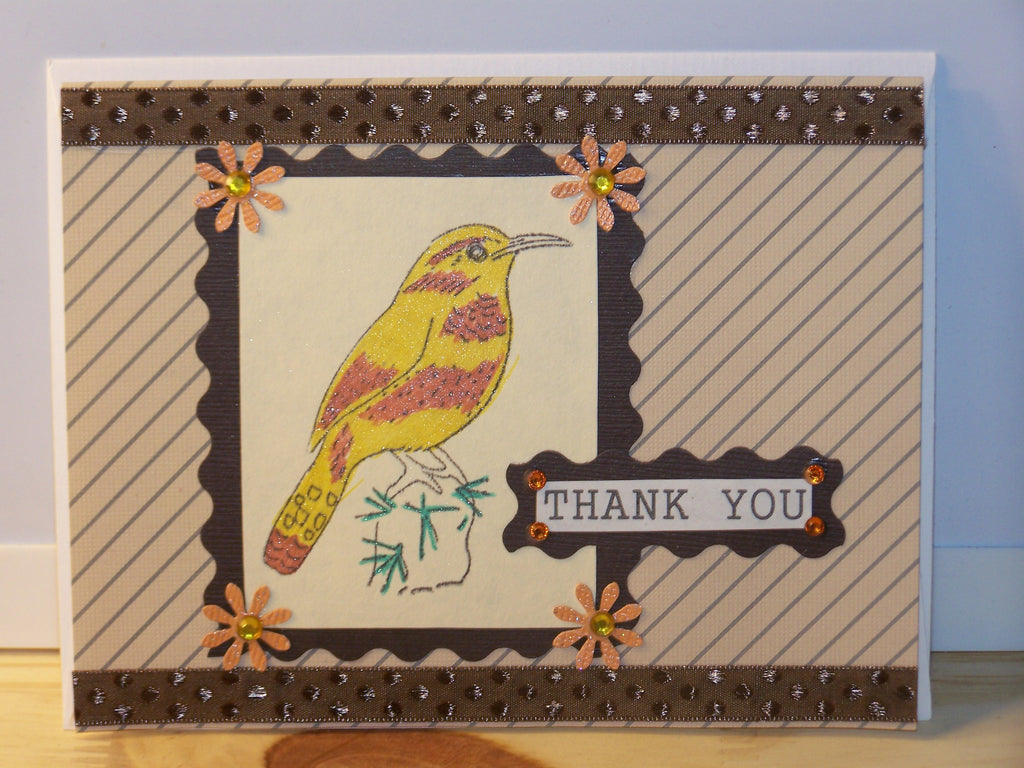 Thank You card - yellow bird