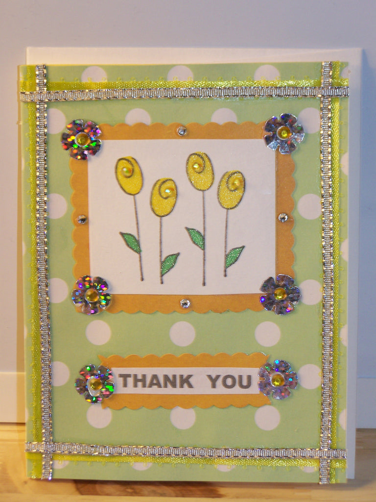 Thank You card - yellow flowers