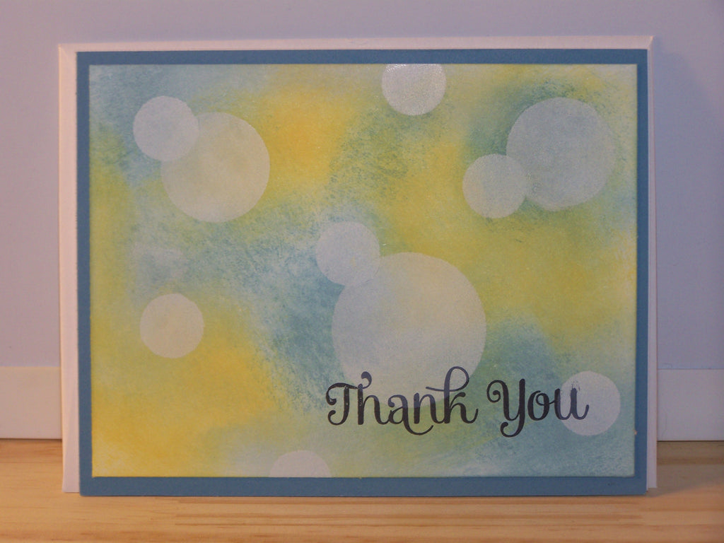 Thank You card - bubbles