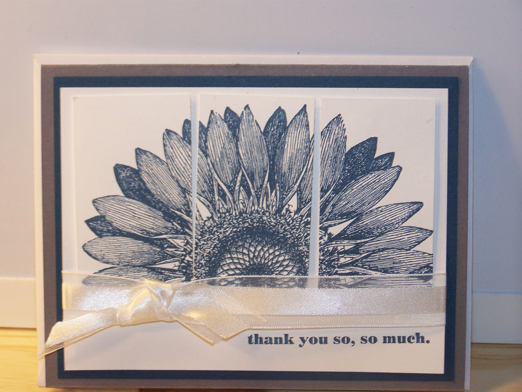 Thank You card - 3 pc flower