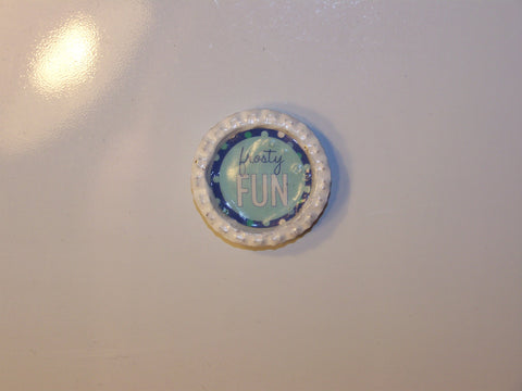 Frosty Fun Bottlecap Magnet