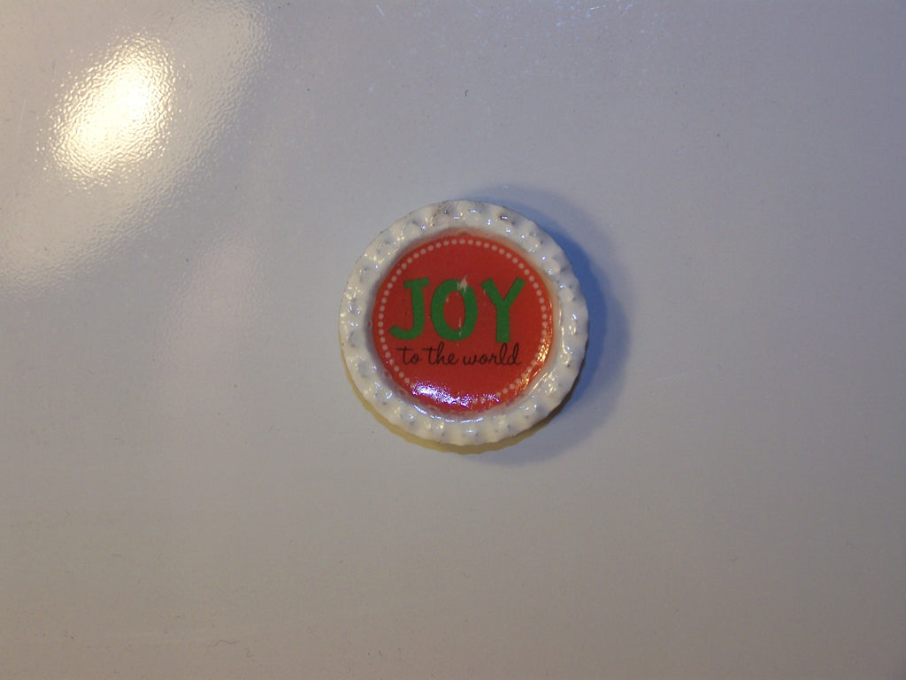 Joy To The World Bottlecap Magnet