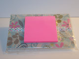 Flowered Acrylic Sticky Note Holder