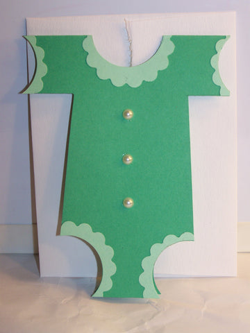 Green Onesie - Baby Card