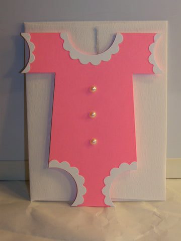Pink Onesie - Baby Card
