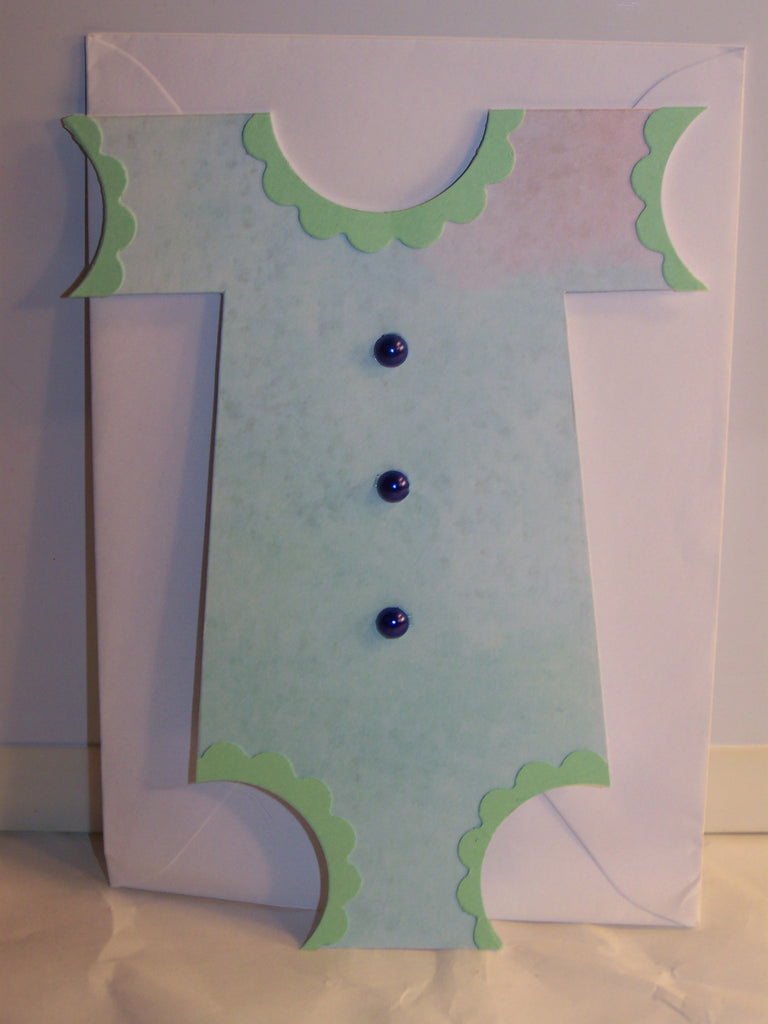 Color Patterned Onesie - Baby Card