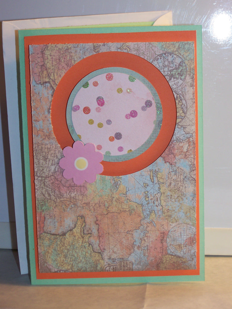 Flower Map Spinner Any Occasion Card