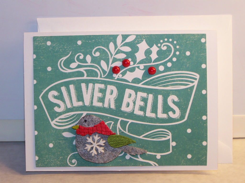 Silver Bells Bird Holiday Card