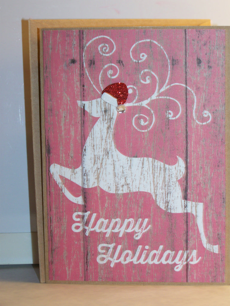 Happy Holidays Reindeer Holiday Card