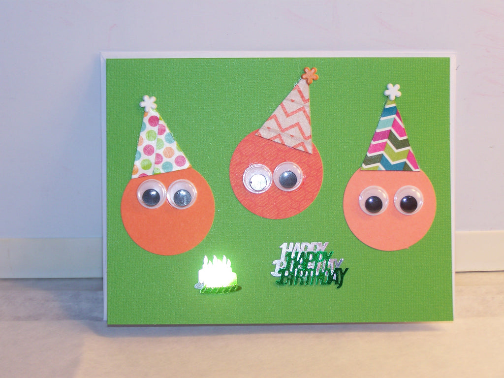 Green Googly Eyes Birthday Card