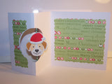 Square Merry Christmas Spinning Dog With Santa Hat Card