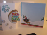 Square Spinning Merry and Bright Holiday Card
