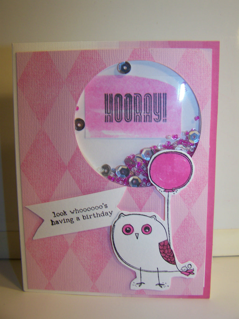 Hooray! Owl Confetti Birthday Card