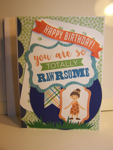 You Are Totally Rawrsome Dinosaur Birthday Card