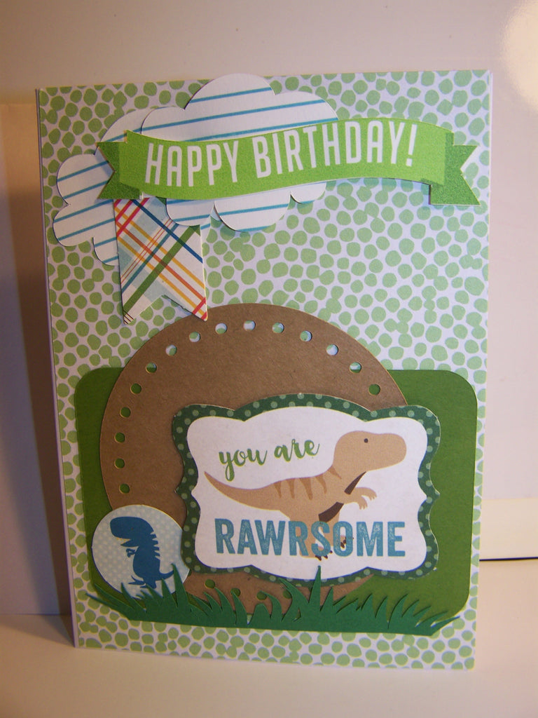 You Are Rawrsome Dinosaur Birthday Card