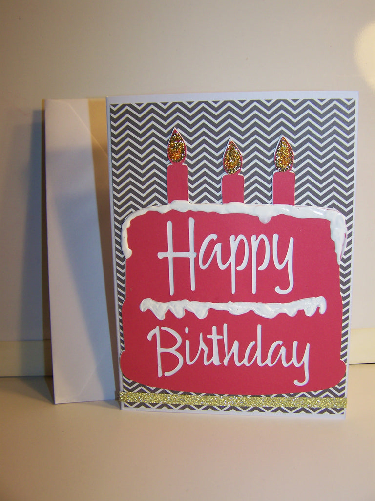 Cutout Happy Birthday Cake Card