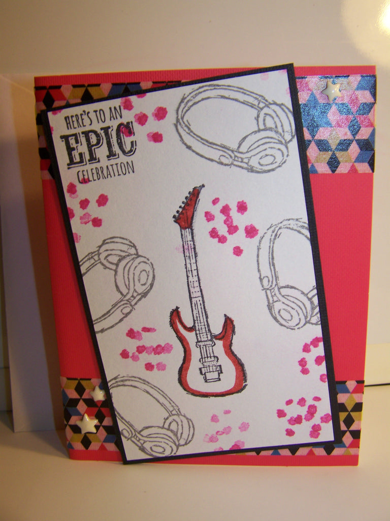 Here's To An Epic Celebration Guitar Birthday Card