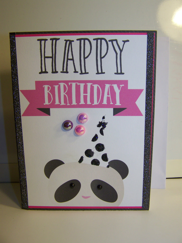 Happy Birthday Panda Face Card