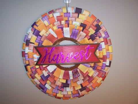16" Harvest Paper Wreath