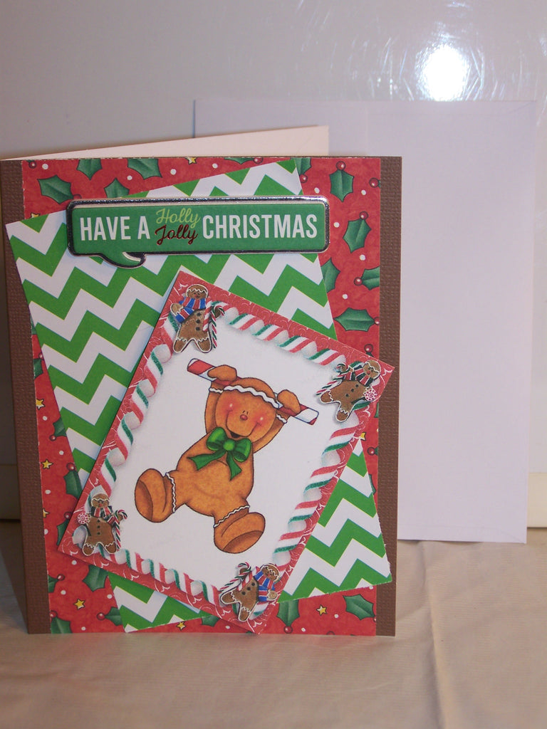 Have A Holly Jolly Christmas Gingerbread Man Card