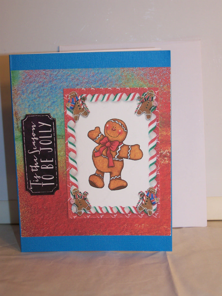 'Tis the Season To Be Jolly Gingerbread Man Card