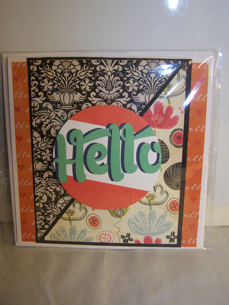 Hello Floral Square Card