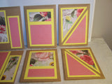 Set of 8 Handmade Cards NWT - Yellow & Pink